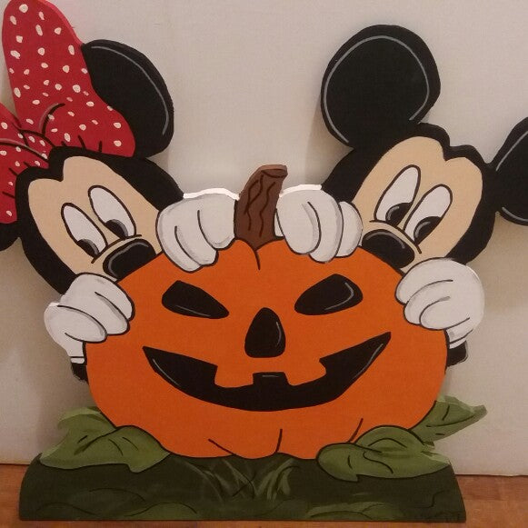 Minnie and Mickey Halloween Display