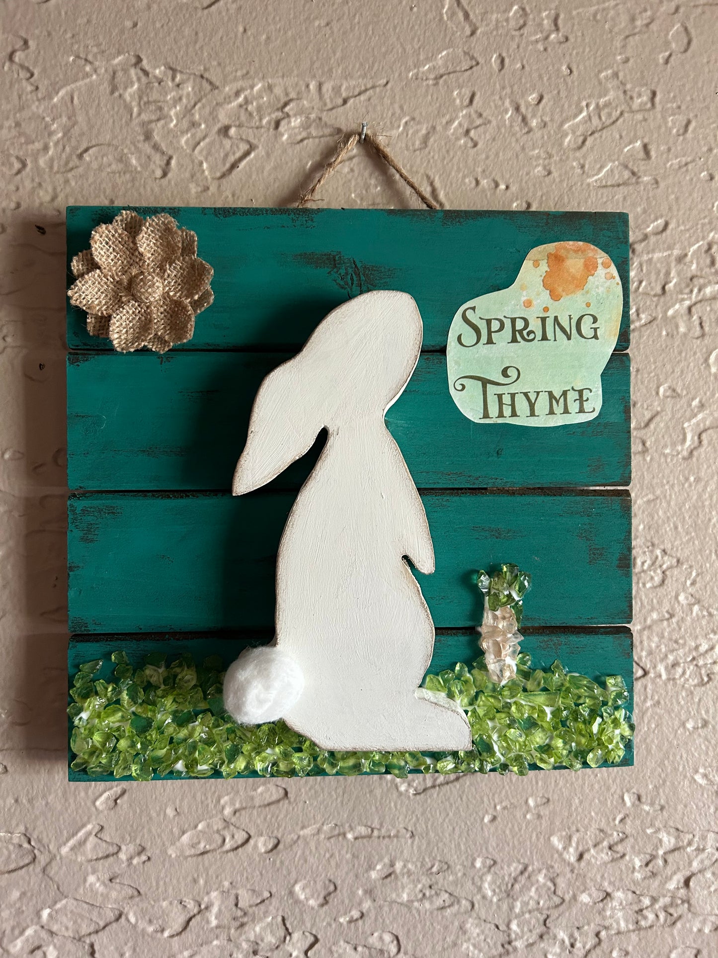 Spring Thyme Easter wall decor Teal