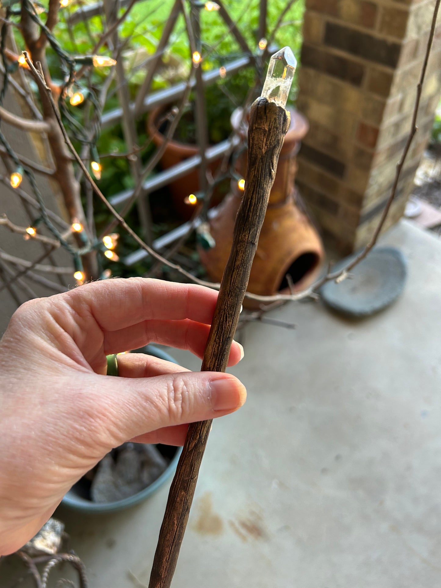 Custom wands party prop natural stones