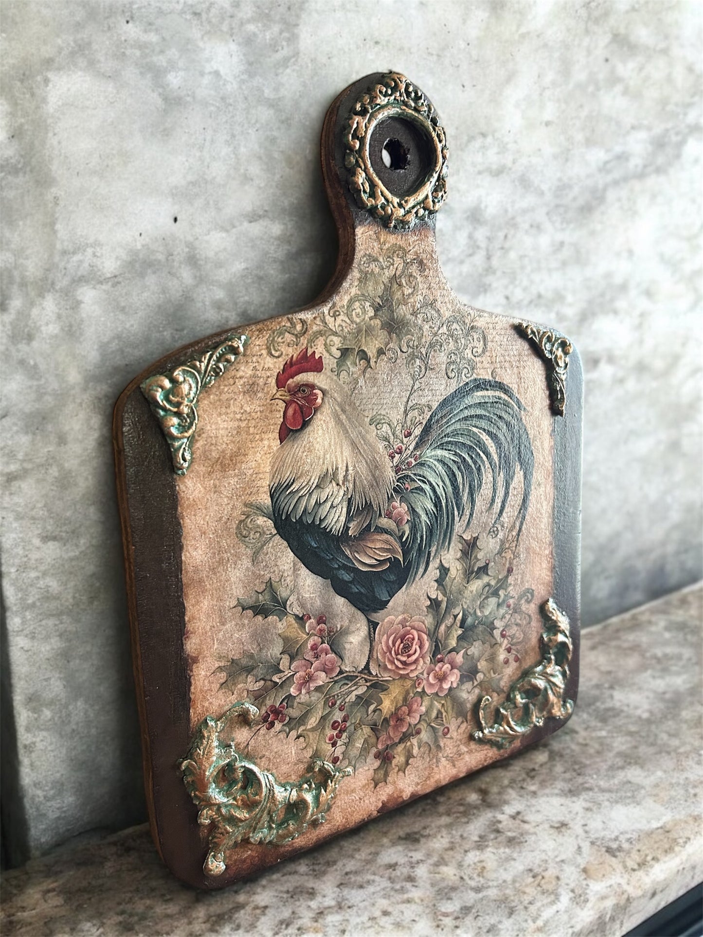 Rooster Cutting board decor