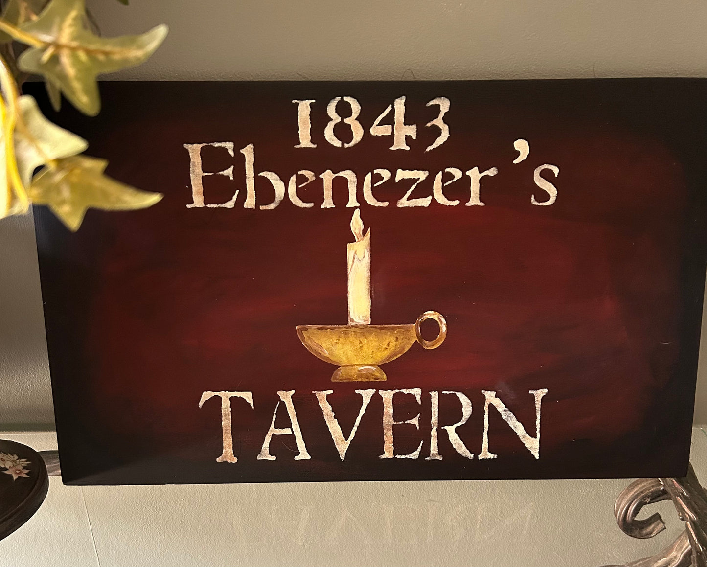 1843 Ebenezer’s Tavern sign