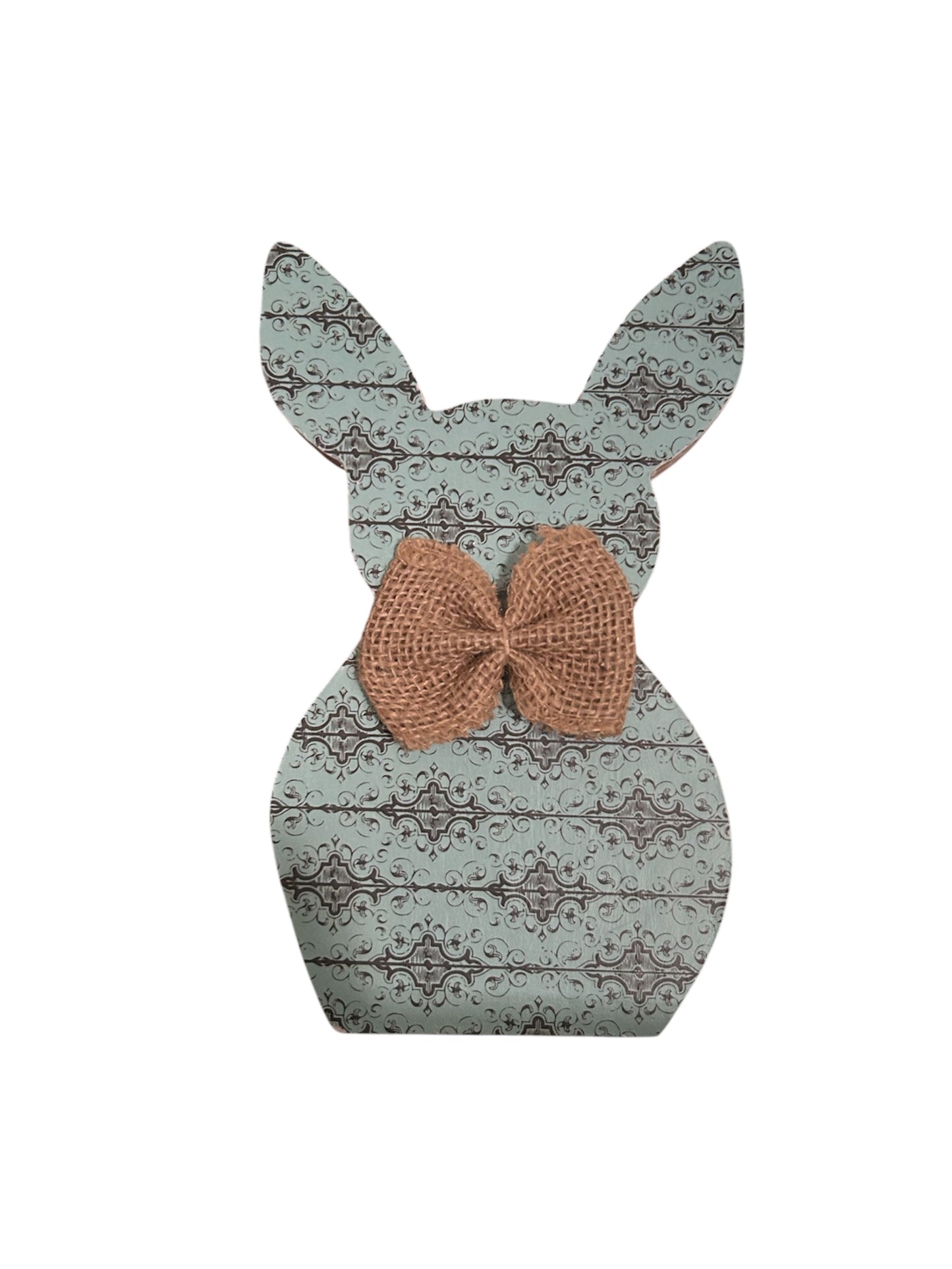 Rustic boho wood bunny shelf sitter