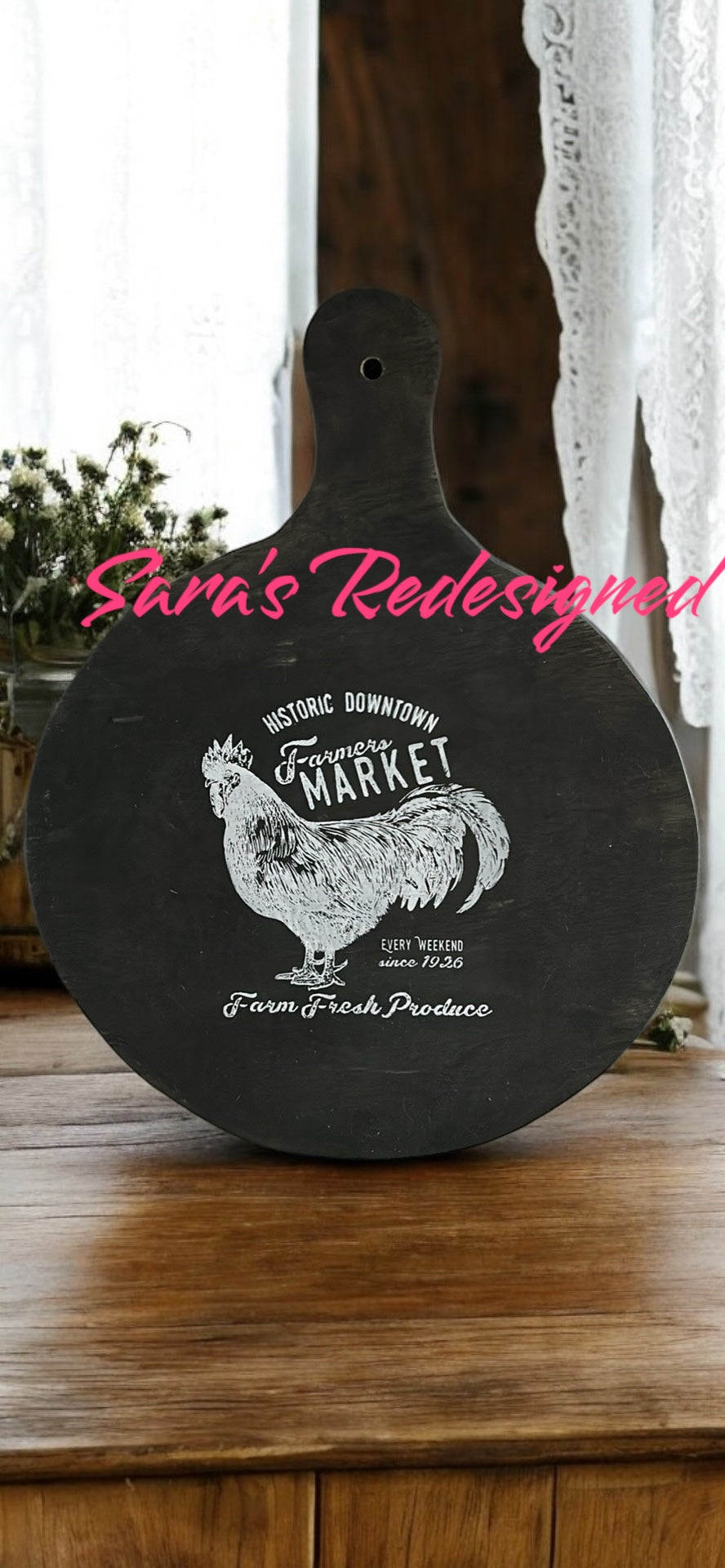 Farmers Market Rooster board