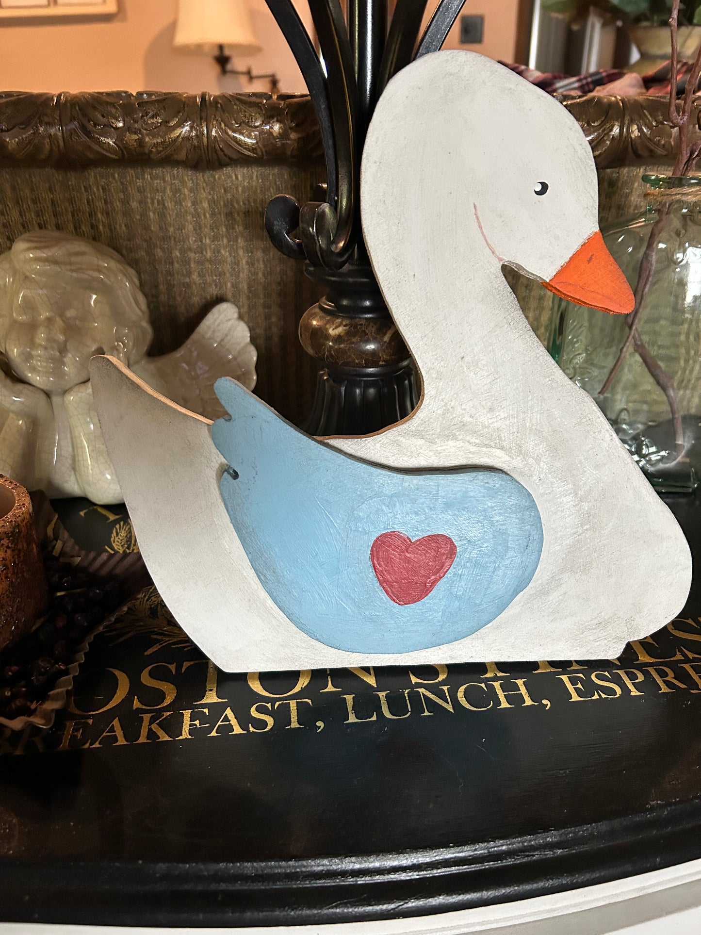 Vintage wood goose