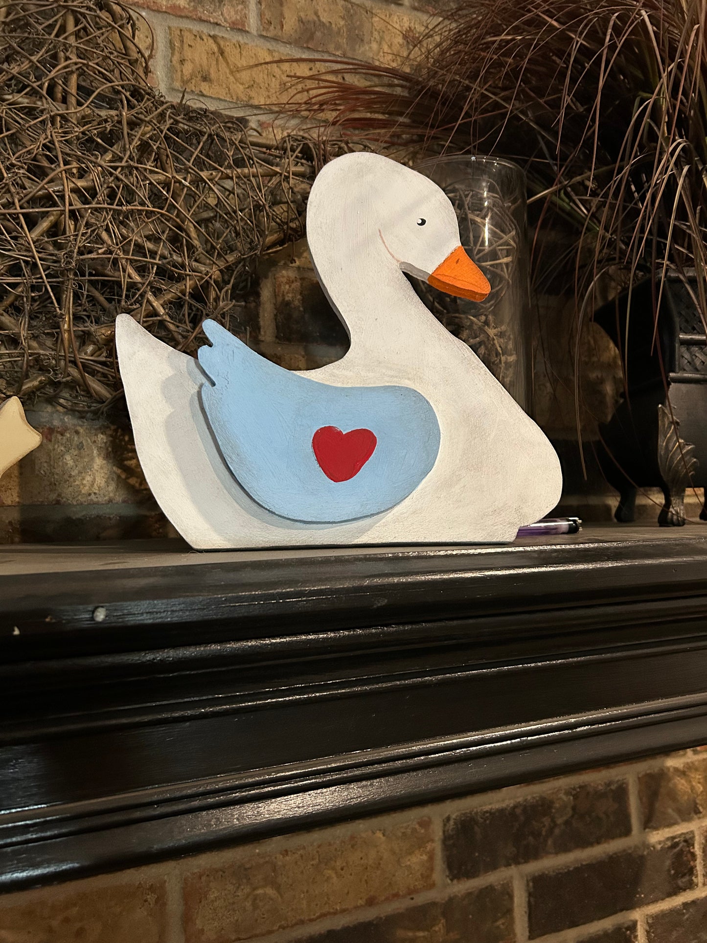 Vintage wood goose