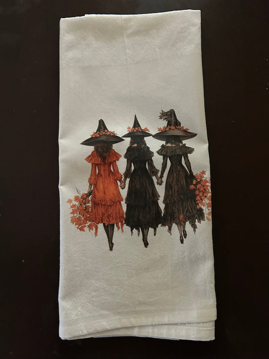 Witch sisters kitchen towels