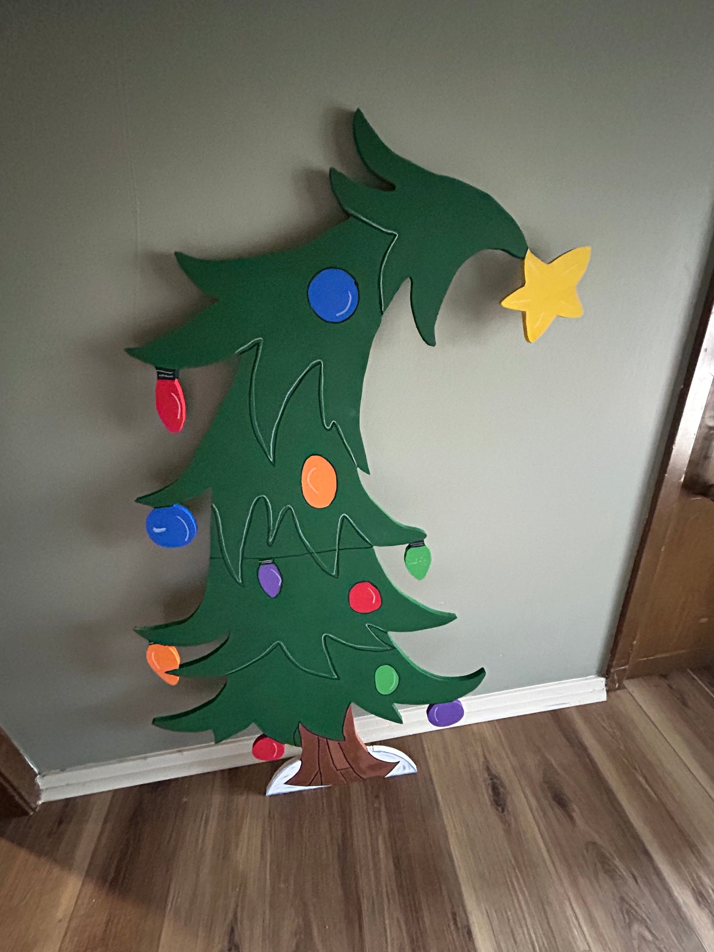 Whimsical who Christmas tree with star