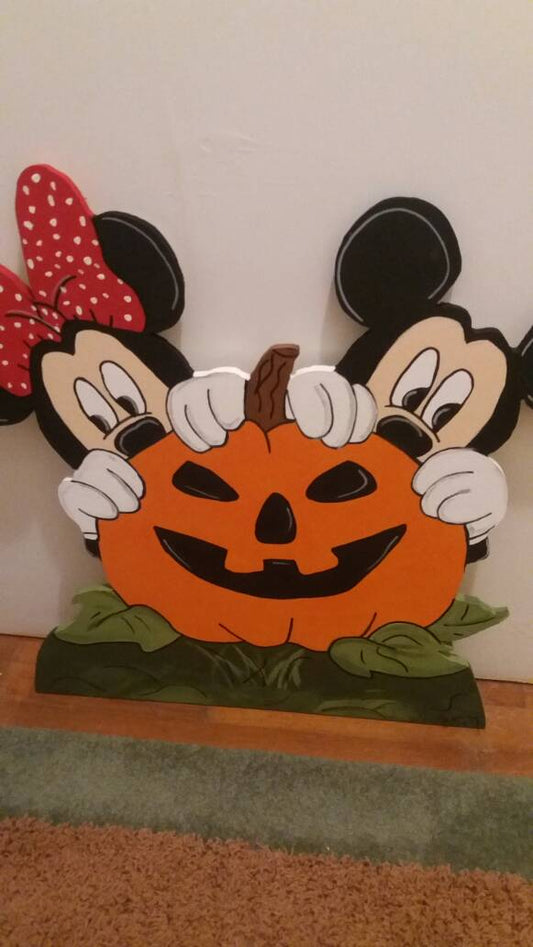 Minnie and Mickey Halloween Display