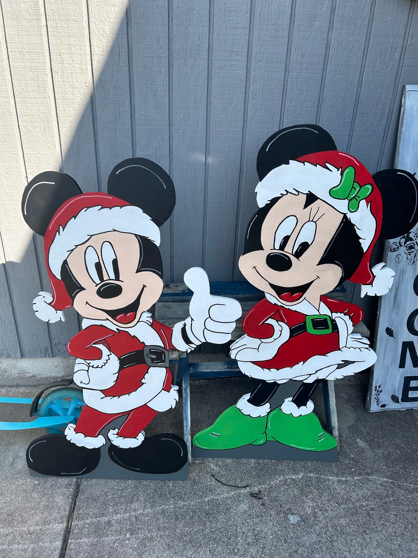 Minnie Mouse Mrs Santa Claus Christmas display