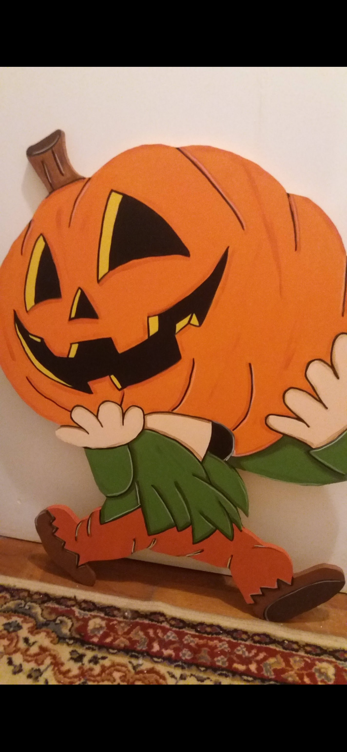 Pumpkin head Halloween display