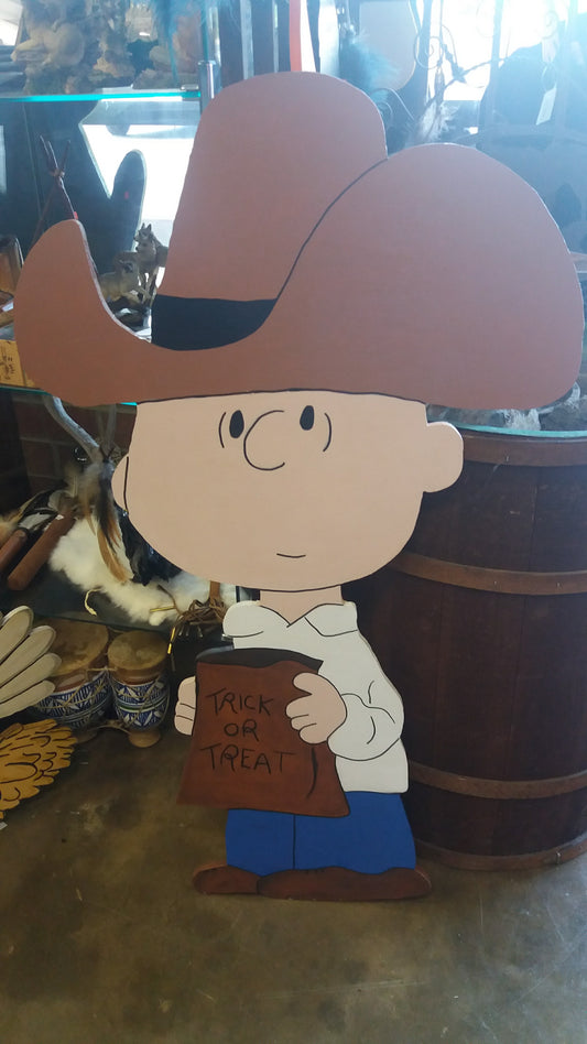 Cowboy Charlie Brown Halloween Display