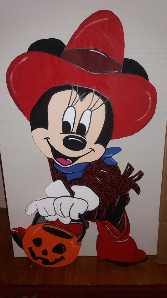 Minnie Mouse cowgirl Halloween Display