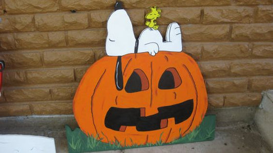 Snoopy and Woodstock jack-o’-lantern