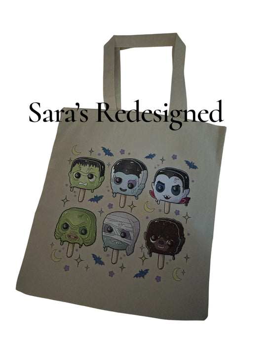 Halloween tote bag ghouls