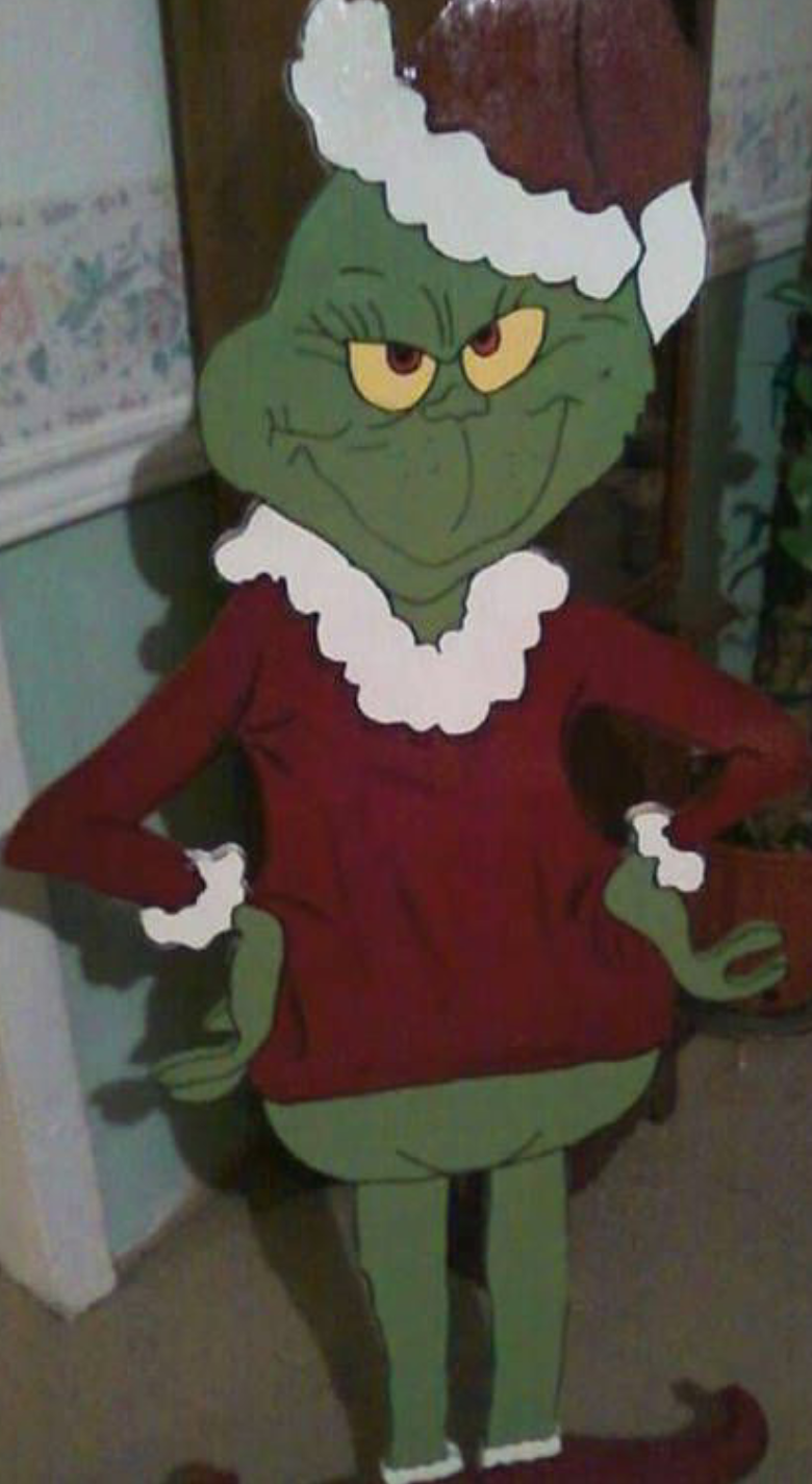 Naughty Grinch Christmas display