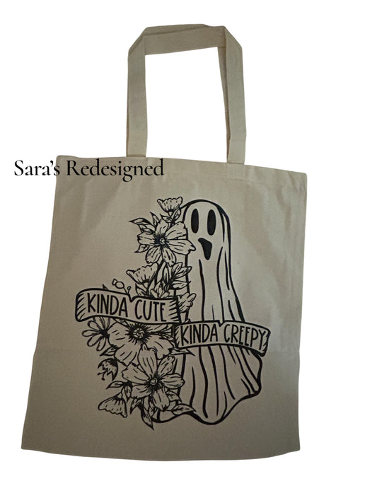 Kinda cute kinda creepy Halloween tote bag