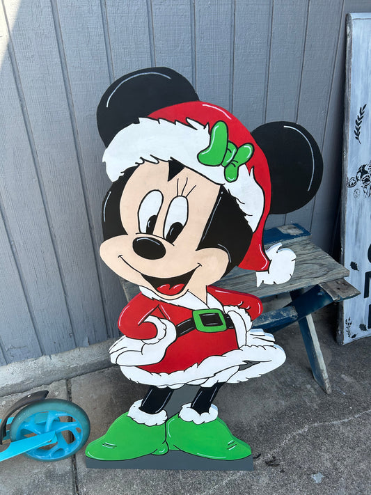 Minnie Mouse Mrs Santa Claus Christmas display