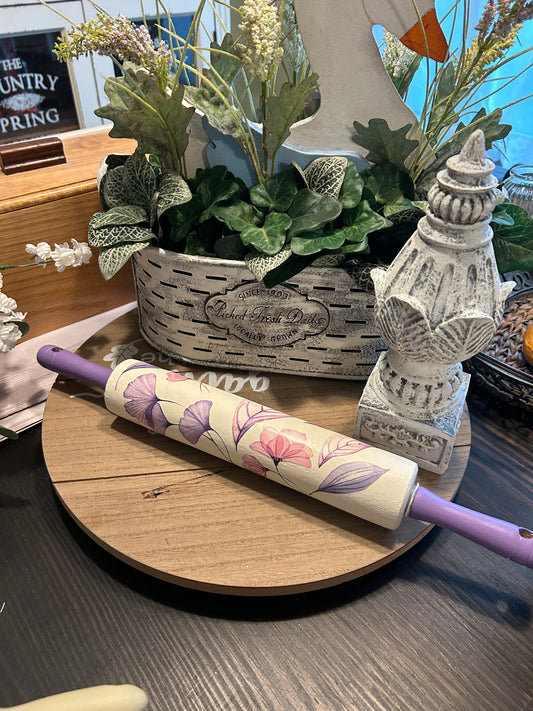 Rolling pin floral design kitchen decor