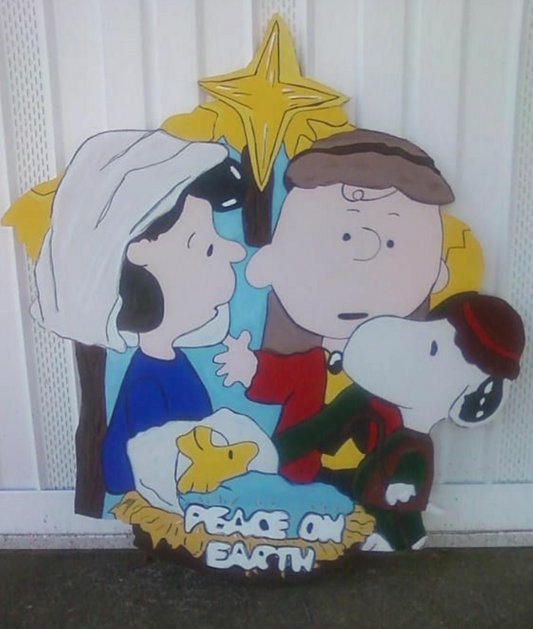 Peanuts nativity display 38 inches