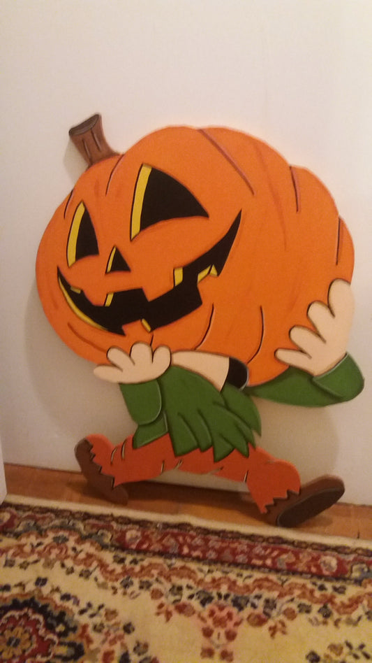 Pumpkin head Halloween display