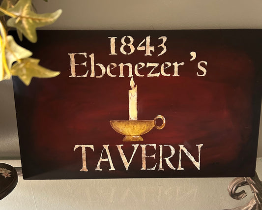 1843 Ebenezer’s Tavern sign