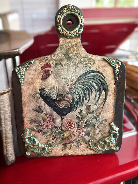 Rooster Cutting board decor
