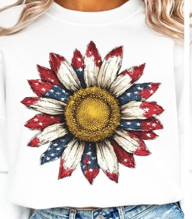 Patriotic, sunflower T-shirt