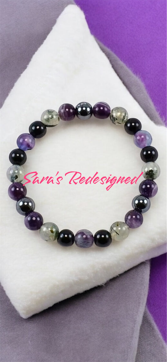 Empath Healer bracelets Amethyst Gemstone beads bracelet