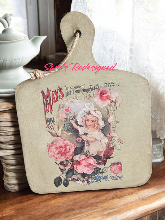 Vintage board Mays seed catalog