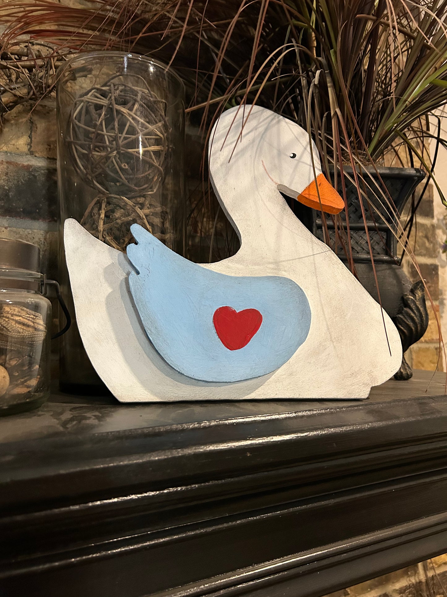Vintage wood goose