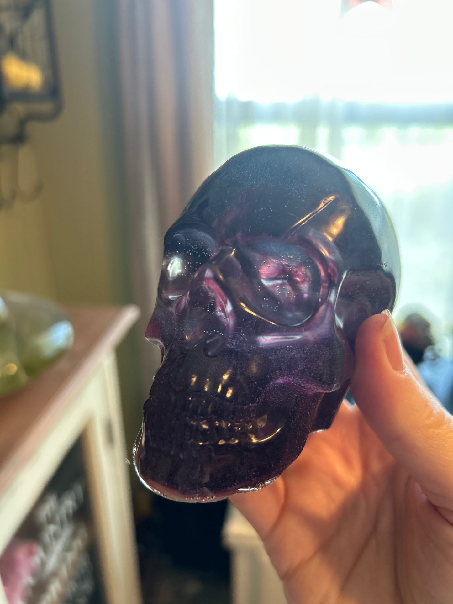 Purple and black large skull