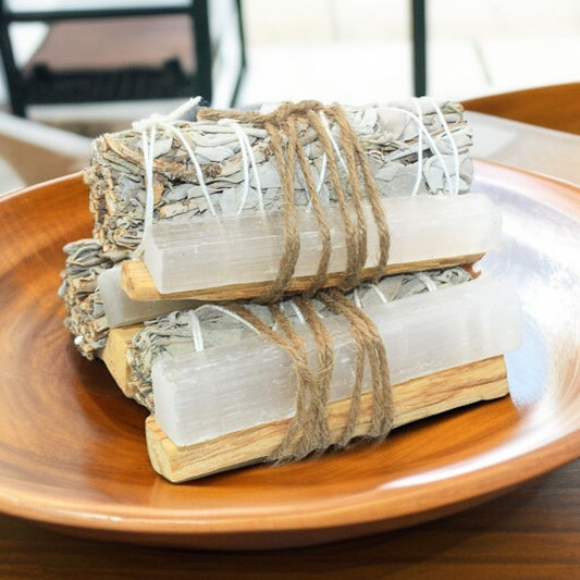 Sage Bundle - Selenite Crystal