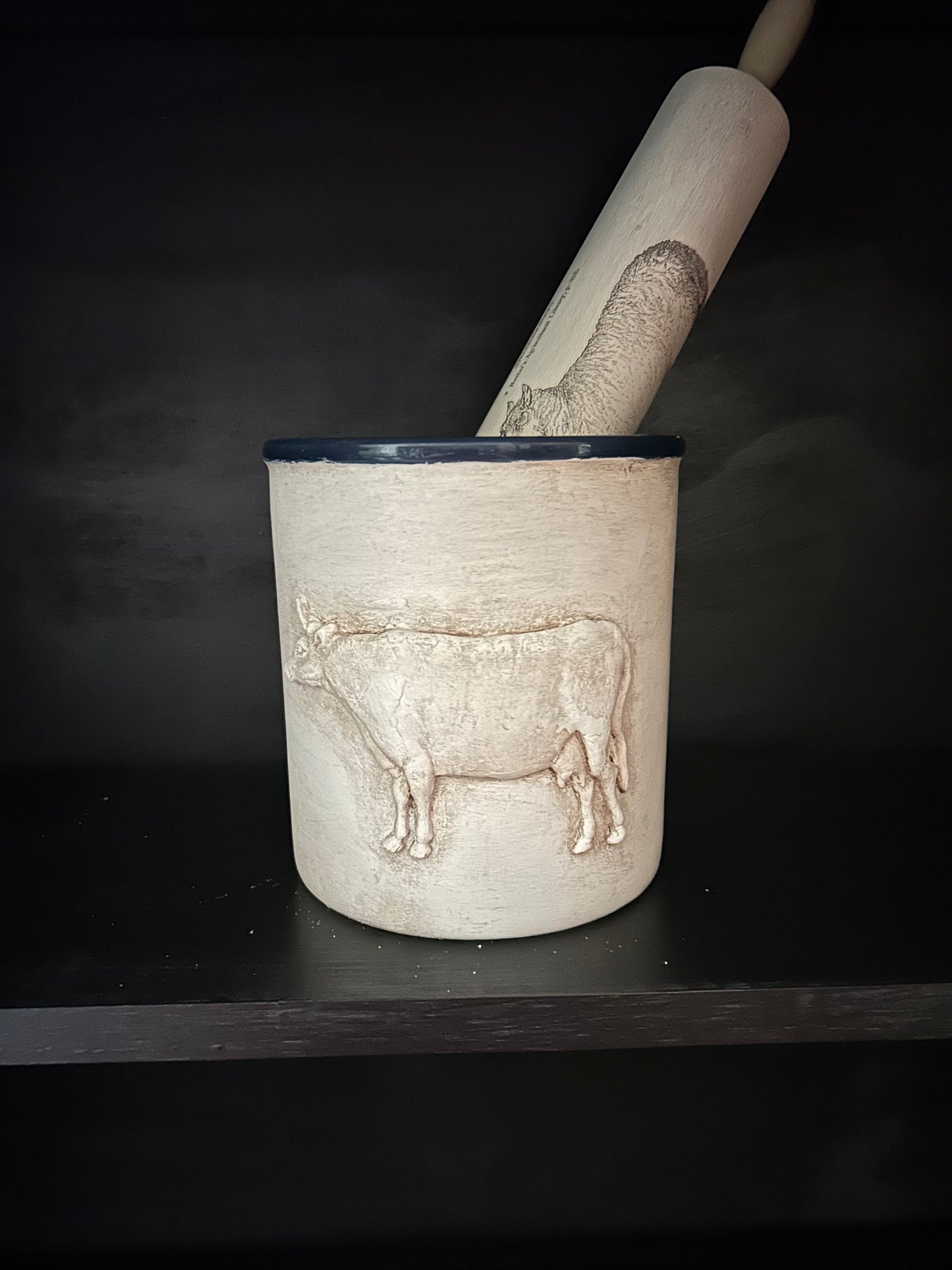 Cow farmhouse Utensils crock