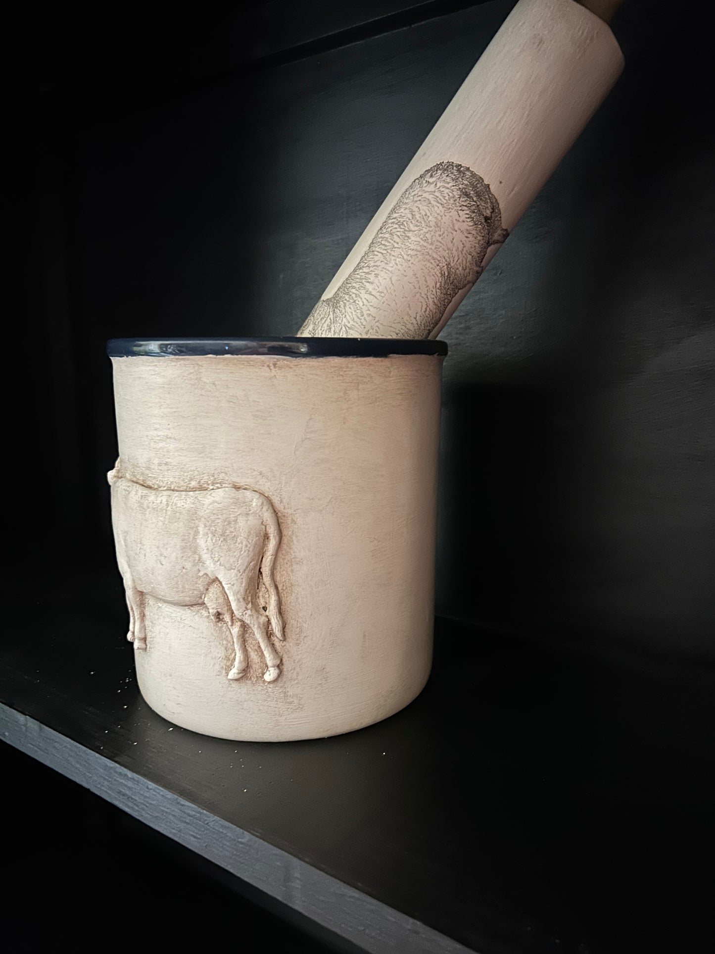 Cow farmhouse Utensils crock