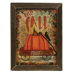 Pumpkin Patch Fall Wagon Framed Print