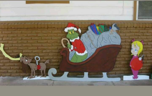 Grinch Christmas Displays set 4pcs